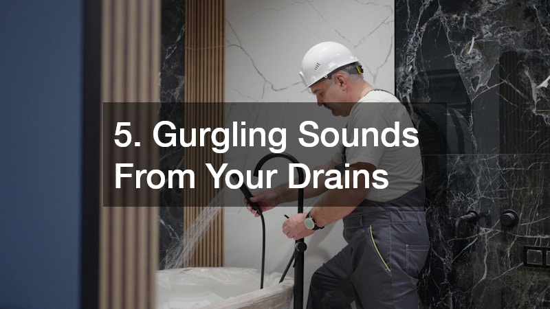 checking the drain and sink